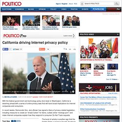 California driving Internet privacy policy - Michelle Quinn