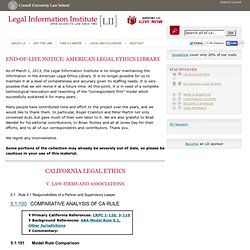 California Legal Ethics
