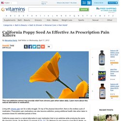 California Poppy Seed As Effective As Prescription Pain Killers - eVitamins.com
