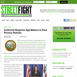 California Requires App Makers to Post Privacy Policies