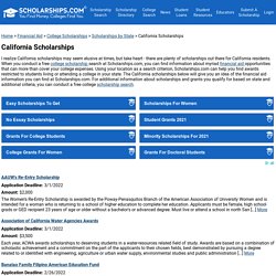 California Scholarships - Scholarships By State
