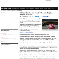 California Senate looks at statewide plastic bag ban