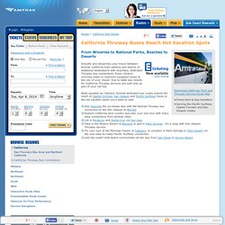Reach Hot California Travel Spots by Amtrak Thruway Bus Connections