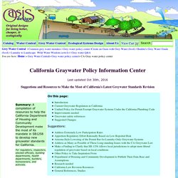 California Gray Water Policy Center