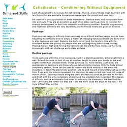 Calisthenics - Conditioning Without Equiptment