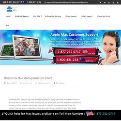 Call +1-877-232-0717 How to Fix Mac Startup Disk Full Error