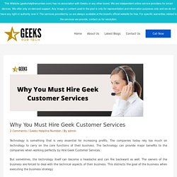 Call +1-855-869-7373 to Hire Geek Customer Services