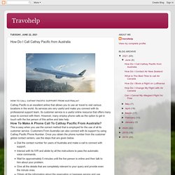 Travohelp: How Do I Call Cathay Pacific from Australia