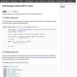 call google search api in java