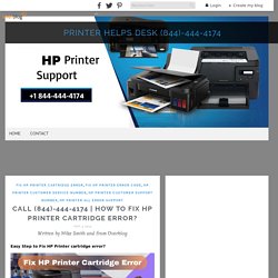 How to fix HP Printer cartridge error