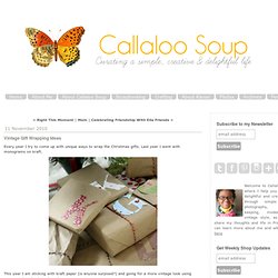 Callaloo Soup: Vintage Gift Wrapping Ideas
