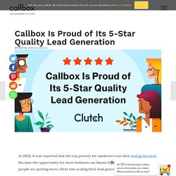 Callbox Is Proud of Its 5-Star Quality Lead Generation