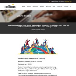 CallboxWhite Papers - Leading Provider of Quality B2B Sales Leads