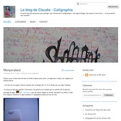 Le blog de claudie-calligraphie