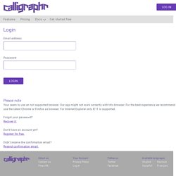 Calligraphr - Login