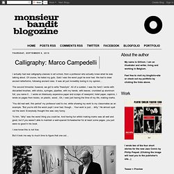 Calligraphy: Marco Campedelli