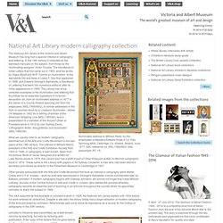 National Art Library modern calligraphy collection