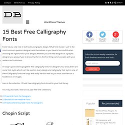 15 Best Free Calligraphy Fonts