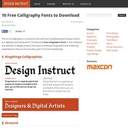 10 Free Calligraphy Fonts to Download