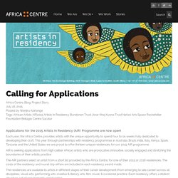 Calling for Applications - Africa Centre