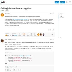 Calling julia functions from python - Usage - JuliaLang