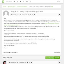 Calling a .NET library (.dll) from a Qt application