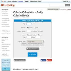 Calorie Calculator - Daily Caloric Needs