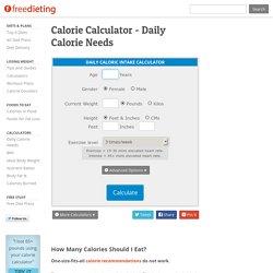 Calorie Calculator - Daily Caloric Needs