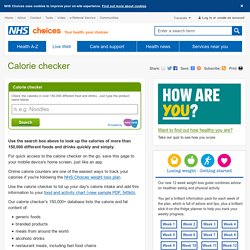 Free NHS weight loss guide - Calorie counter