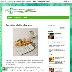 Calorie intake calculator to lose weight