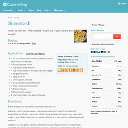 Low Fat Recipes and Low Carb Recipes - Succotash