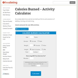 Calories Burned - Exercise Calculator