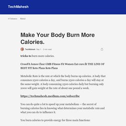 Make Your Body Burn More Calories.