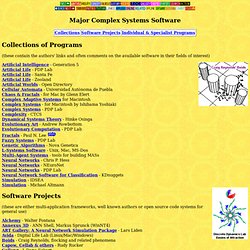 Complex Systems Software Links