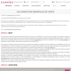 Camaïeu - Conditions générales de vente