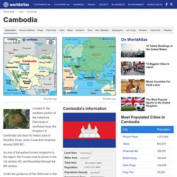 Cambodia Map / Geography of Cambodia / Map of Cambodia - Worldatlas.com