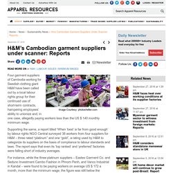 H&M’s Cambodian garment suppliers under scanner: Reports