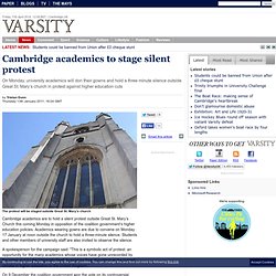 Cambridge academics to stage silent protest