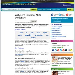 Home page of Essential American English Dictionary