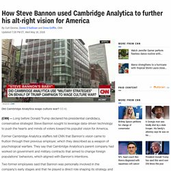How Steve Bannon used Cambridge Analytica to further his alt-right vision for America