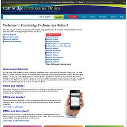 Dictionaries Online - Cambridge University Press