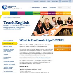 DELTA Cambridge English teaching course