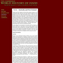 The Cambridge World History of Food - Australia and New Zealand
