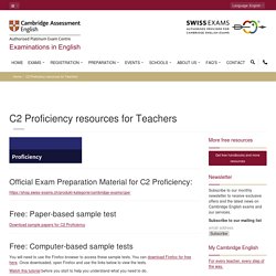 Official Cambridge English C2 Proficiency resources for Teachers