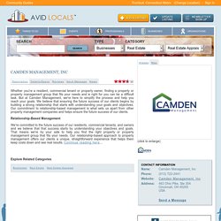 Get the Property Management Service in Cincinnati, Oh - Camden Management