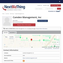 Real Estate Property Management in Cincinnati, OH - Camden Management, Inc