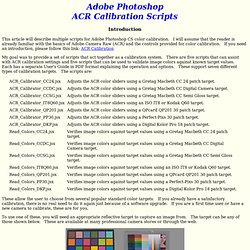 ACR Camera Calibration and Validation