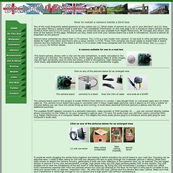 How to set up a bird box camera inside a nest box - Install a camera, for blue tit, great tit, house sparrow boxes etc