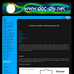 camera remote release pinout list