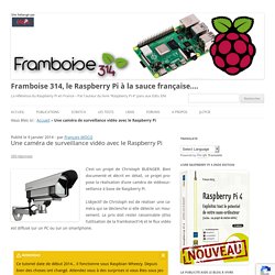 Une caméra de surveillance vidéo avec le Raspberry Pi